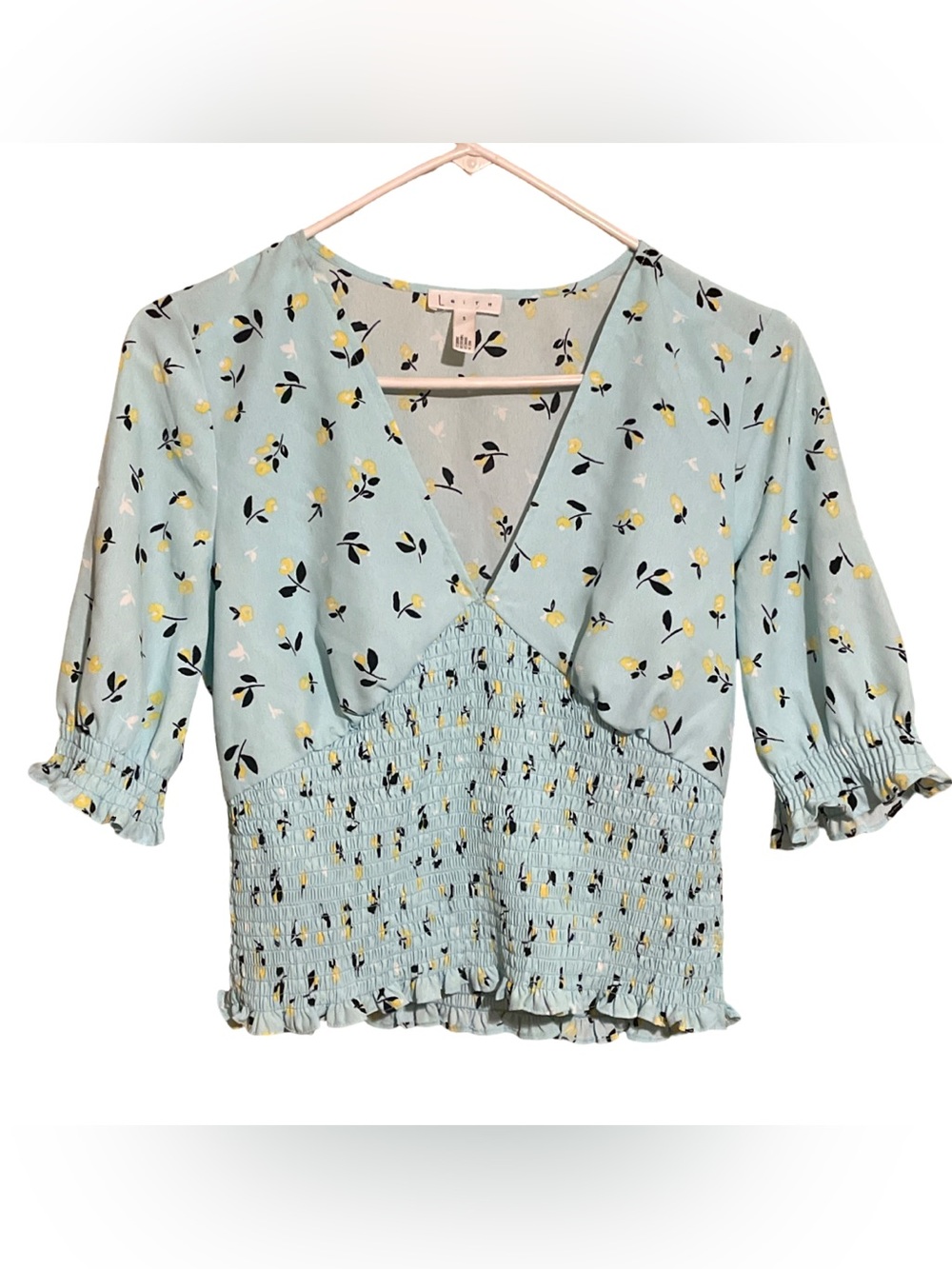 LEITH V NECK cropped blouse